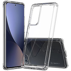 Coque Rebord Contour Silicone et Vitre Transparente Housse Etui M07 pour Xiaomi Mi 12 Pro 5G Clair