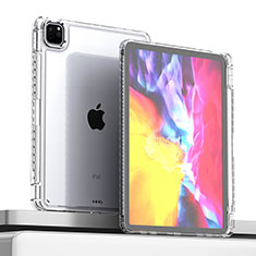 Coque Rebord Contour Silicone et Vitre Transparente Housse Etui P01 pour Apple iPad Pro 11 (2021) Clair
