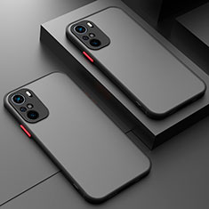 Coque Rebord Contour Silicone et Vitre Transparente Housse Etui P01 pour Xiaomi Mi 11i 5G Noir