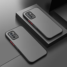 Coque Rebord Contour Silicone et Vitre Transparente Housse Etui P01 pour Xiaomi Redmi Note 10 Pro 5G Noir
