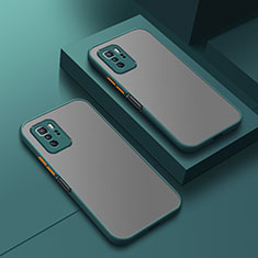 Coque Rebord Contour Silicone et Vitre Transparente Housse Etui P01 pour Xiaomi Redmi Note 10 Pro 5G Vert