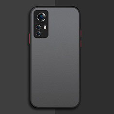 Coque Rebord Contour Silicone et Vitre Transparente Housse Etui P02 pour Xiaomi Redmi Note 12S Noir