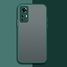 Coque Rebord Contour Silicone et Vitre Transparente Housse Etui P02 pour Xiaomi Redmi Note 12S Vert Nuit