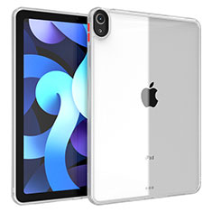 Coque Rebord Contour Silicone et Vitre Transparente Housse Etui pour Apple iPad Air 4 10.9 (2020) Blanc