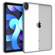 Coque Rebord Contour Silicone et Vitre Transparente Housse Etui pour Apple iPad Air 4 10.9 (2020) Gris Fonce