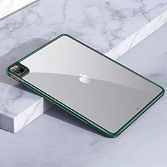 Coque Rebord Contour Silicone et Vitre Transparente Housse Etui pour Apple iPad Pro 11 (2022) Vert