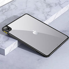 Coque Rebord Contour Silicone et Vitre Transparente Housse Etui pour Apple iPad Pro 12.9 (2021) Noir