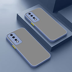 Coque Rebord Contour Silicone et Vitre Transparente Housse Etui pour Huawei Honor 80 GT 5G Gris Lavende