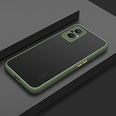 Coque Rebord Contour Silicone et Vitre Transparente Housse Etui pour Oppo F21s Pro 5G Vert Armee