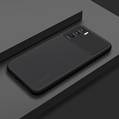 Coque Rebord Contour Silicone et Vitre Transparente Housse Etui pour Oppo K9 Pro 5G Noir