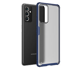 Coque Rebord Contour Silicone et Vitre Transparente Housse Etui pour Samsung Galaxy A54 5G Bleu