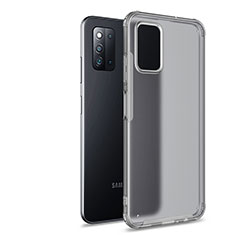 Coque Rebord Contour Silicone et Vitre Transparente Housse Etui pour Samsung Galaxy F52 5G Clair
