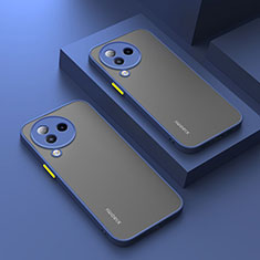 Coque Rebord Contour Silicone et Vitre Transparente Housse Etui pour Xiaomi Civi 3 5G Bleu