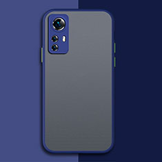 Coque Rebord Contour Silicone et Vitre Transparente Housse Etui pour Xiaomi Mi 12 5G Bleu