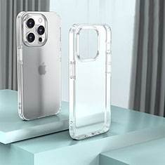 Coque Rebord Contour Silicone et Vitre Transparente Housse Etui QC1 pour Apple iPhone 13 Pro Clair