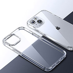 Coque Rebord Contour Silicone et Vitre Transparente Housse Etui QC2 pour Apple iPhone 13 Clair