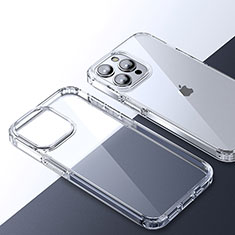 Coque Rebord Contour Silicone et Vitre Transparente Housse Etui QC2 pour Apple iPhone 16 Pro Max Clair