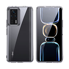 Coque Rebord Contour Silicone et Vitre Transparente Housse Etui W01L pour Xiaomi Redmi K60E 5G Clair