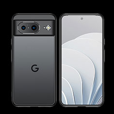 Coque Rebord Contour Silicone et Vitre Transparente Housse Etui WL1 pour Google Pixel 8 5G Noir