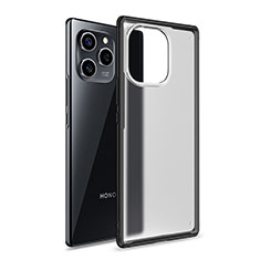 Coque Rebord Contour Silicone et Vitre Transparente Housse Etui WL1 pour Huawei Honor 60 SE 5G Noir