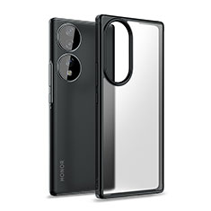 Coque Rebord Contour Silicone et Vitre Transparente Housse Etui WL1 pour Huawei Honor 70 5G Noir