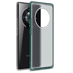 Coque Rebord Contour Silicone et Vitre Transparente Housse Etui WL1 pour Huawei Honor Magic3 Pro 5G Vert