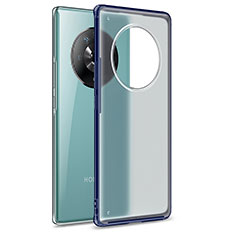 Coque Rebord Contour Silicone et Vitre Transparente Housse Etui WL1 pour Huawei Honor Magic4 5G Bleu