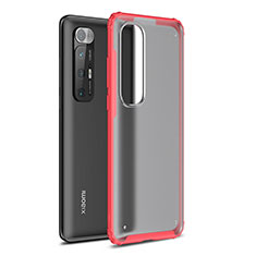 Coque Rebord Contour Silicone et Vitre Transparente Housse Etui WL1 pour Xiaomi Mi 10S 5G Rouge