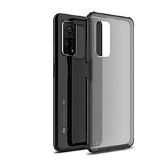 Coque Rebord Contour Silicone et Vitre Transparente Housse Etui WL1 pour Xiaomi Mi 10T 5G Noir