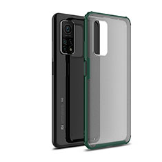 Coque Rebord Contour Silicone et Vitre Transparente Housse Etui WL1 pour Xiaomi Mi 10T Pro 5G Vert