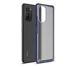 Coque Rebord Contour Silicone et Vitre Transparente Housse Etui WL1 pour Xiaomi Mi 11i 5G Bleu