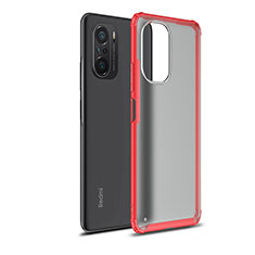 Coque Rebord Contour Silicone et Vitre Transparente Housse Etui WL1 pour Xiaomi Mi 11i 5G Rouge