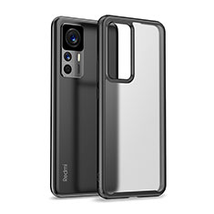 Coque Rebord Contour Silicone et Vitre Transparente Housse Etui WL1 pour Xiaomi Mi 12T 5G Noir