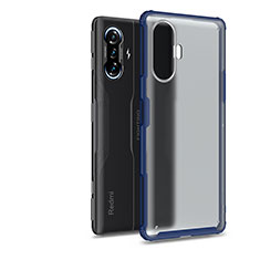 Coque Rebord Contour Silicone et Vitre Transparente Housse Etui WL1 pour Xiaomi Poco F3 GT 5G Bleu