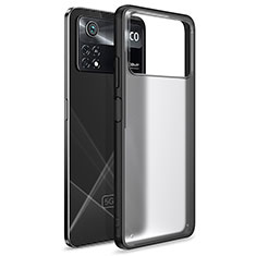 Coque Rebord Contour Silicone et Vitre Transparente Housse Etui WL1 pour Xiaomi Poco X4 Pro 5G Noir