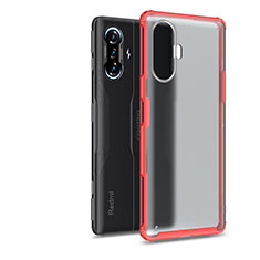 Coque Rebord Contour Silicone et Vitre Transparente Housse Etui WL1 pour Xiaomi Redmi K40 Gaming 5G Rouge