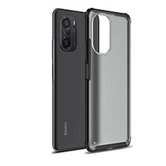 Coque Rebord Contour Silicone et Vitre Transparente Housse Etui WL1 pour Xiaomi Redmi K40 Pro+ Plus 5G Noir