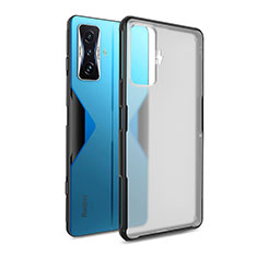 Coque Rebord Contour Silicone et Vitre Transparente Housse Etui WL1 pour Xiaomi Redmi K50 Gaming 5G Noir