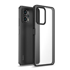 Coque Rebord Contour Silicone et Vitre Transparente Housse Etui WL1 pour Xiaomi Redmi K50i 5G Noir