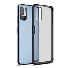 Coque Rebord Contour Silicone et Vitre Transparente Housse Etui WL1 pour Xiaomi Redmi Note 10 5G Noir