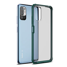 Coque Rebord Contour Silicone et Vitre Transparente Housse Etui WL1 pour Xiaomi Redmi Note 10 5G Vert