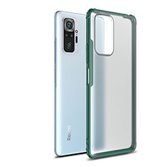 Coque Rebord Contour Silicone et Vitre Transparente Housse Etui WL1 pour Xiaomi Redmi Note 10 Pro Max Vert