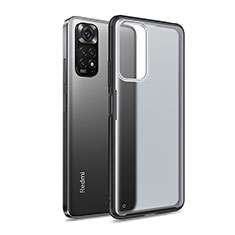 Coque Rebord Contour Silicone et Vitre Transparente Housse Etui WL1 pour Xiaomi Redmi Note 11 4G (2022) Noir