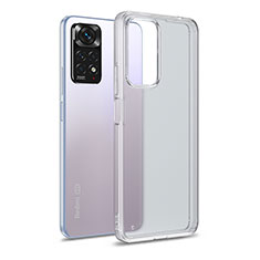 Coque Rebord Contour Silicone et Vitre Transparente Housse Etui WL1 pour Xiaomi Redmi Note 11 Pro 4G Clair