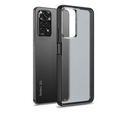 Coque Rebord Contour Silicone et Vitre Transparente Housse Etui WL1 pour Xiaomi Redmi Note 12 Pro 4G Noir