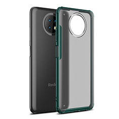 Coque Rebord Contour Silicone et Vitre Transparente Housse Etui WL1 pour Xiaomi Redmi Note 9 5G Vert