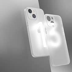 Coque Rebord Contour Silicone et Vitre Transparente Housse Etui WT1 pour Apple iPhone 13 Blanc