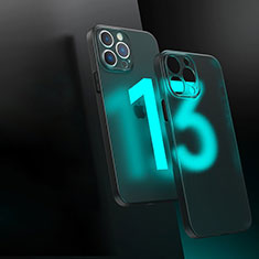 Coque Rebord Contour Silicone et Vitre Transparente Housse Etui WT1 pour Apple iPhone 13 Pro Noir