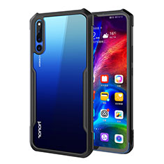 Coque Rebord Contour Silicone et Vitre Transparente Miroir Housse Etui A01 pour Huawei Honor Magic 2 Noir