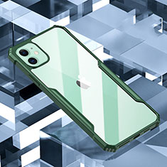 Coque Rebord Contour Silicone et Vitre Transparente Miroir Housse Etui H01 pour Apple iPhone 11 Vert